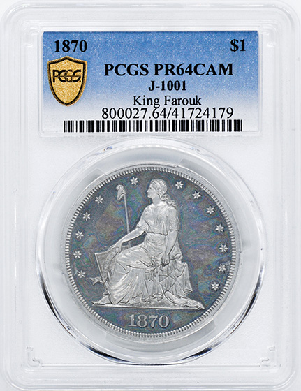 Picture of 1870 STANDARD $1, J-1001 PR64 Cameo