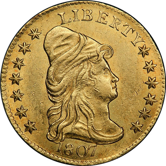 1807 DRAPED BUST $2.5