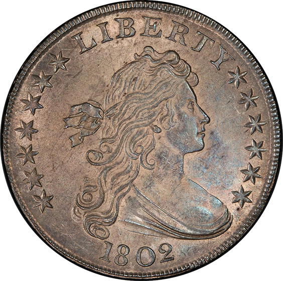 Picture of 1802 DRAPED BUST $1 MS63+ 