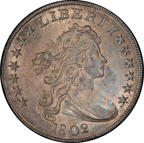 1802 DRAPED BUST $1