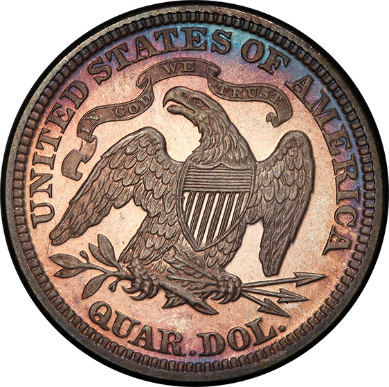 Picture of 1874 LIBERTY SEATED 25C, ARROWS PR66+ 