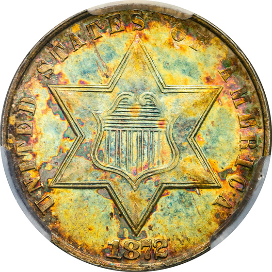 Picture of 1872 SILVER 3CS MS67 
