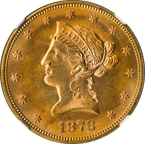 Picture of 1878 LIBERTY HEAD $10 MS65 