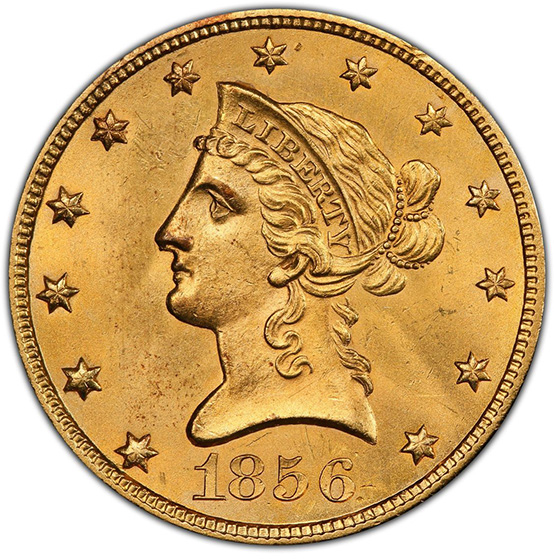 Picture of 1856 LIBERTY HEAD $10 MS63 