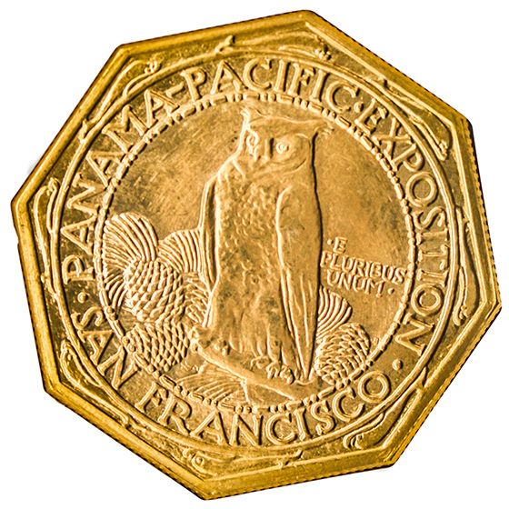Picture of 1915-S GOLD $50, PAN-PAC OCTAGONAL MS65 
