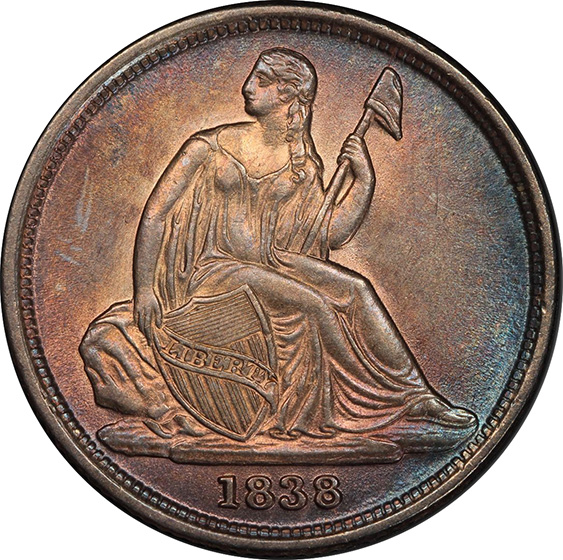 Picture of 1838-O LIBERTY SEATED 10C, NO STARS MS64 