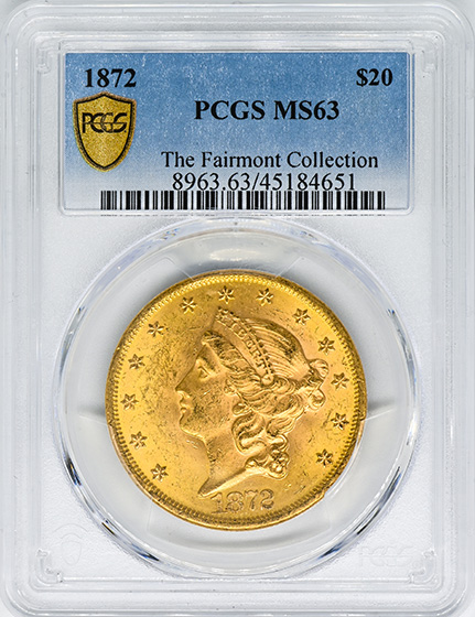 Picture of 1872 LIBERTY HEAD $20 MS63 