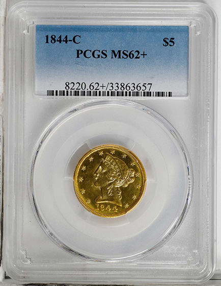 Picture of 1844-C LIBERTY $5 MS62+ 