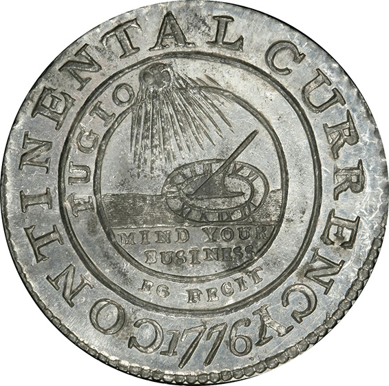 Picture of 1776 EG FECIT, PEWTER $1 MS65 