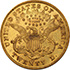Picture of 1872-CC LIBERTY HEAD $20 AU58 