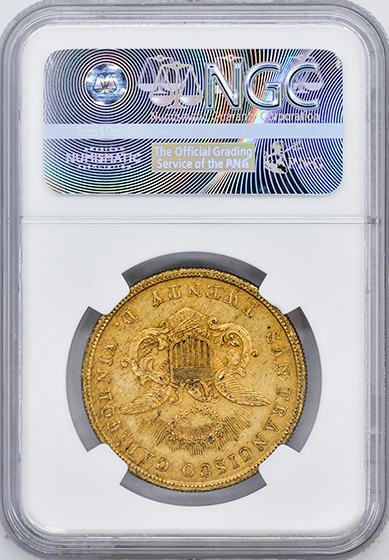 Picture of 1853 MOFFAT $20 MS60 
