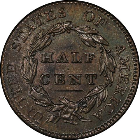 Picture of 1811 CLASSIC HEAD 1/2C MS62 Brown
