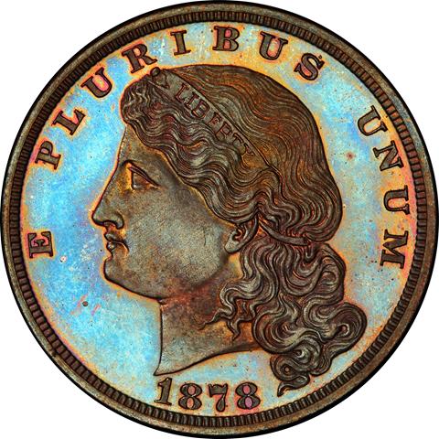 Picture of 1878 $5 J-1574 PR67 Brown