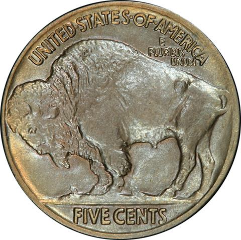 Picture of 1916/16 BUFFALO 5C, DOUBLED DIE OBVERSE MS63 