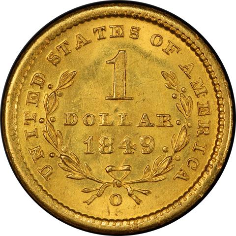 Picture of 1849-O GOLD G$1, TYPE 1 MS65+ 