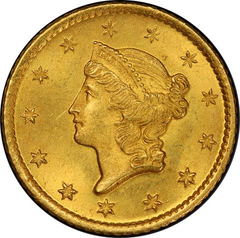 Picture of 1849-O GOLD G$1, TYPE 1 MS65+ 