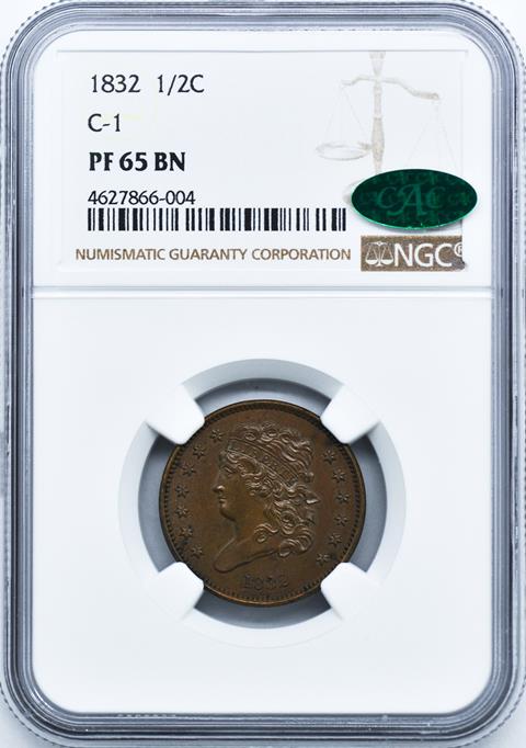 Picture of 1832 CLASSIC HEAD 1/2C PR65 Brown