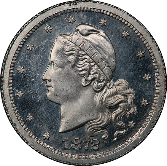 Picture of 1872 AMAZONIAN $3 J-1237, ALUMINUM PR65 Cameo