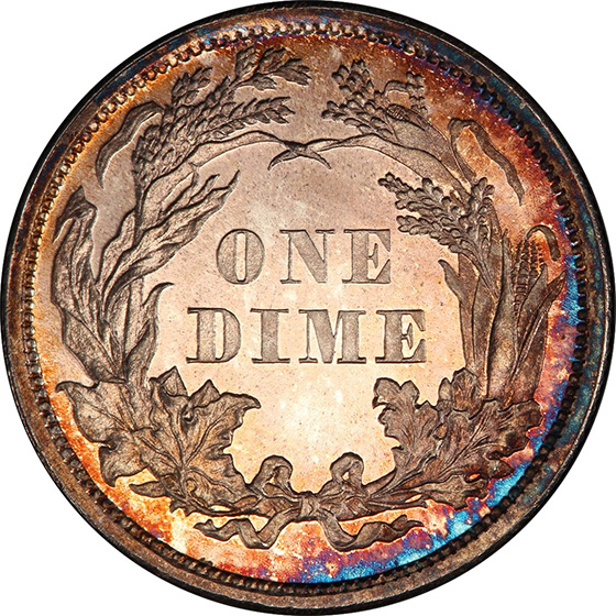 Picture of 1860 LIBERTY SEATED 10C PR67+ Cameo