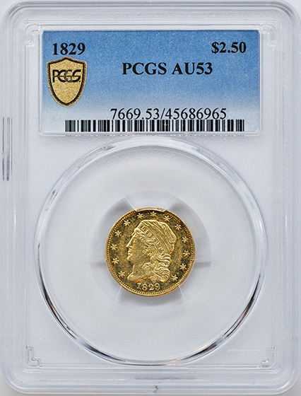 Picture of 1829 CAPPED BUST $2.5 AU53 