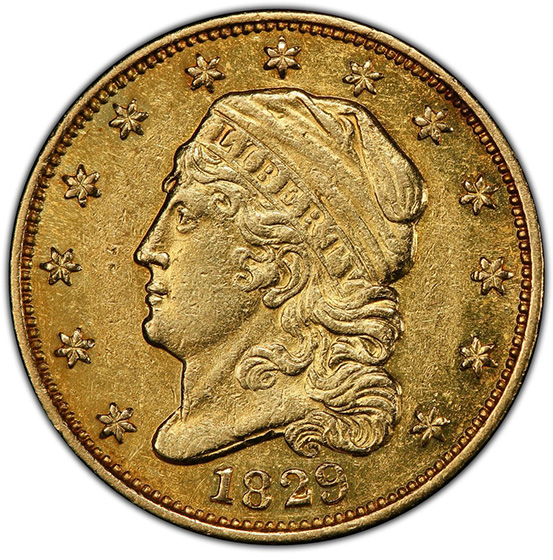 Picture of 1829 CAPPED BUST $2.5 AU53 