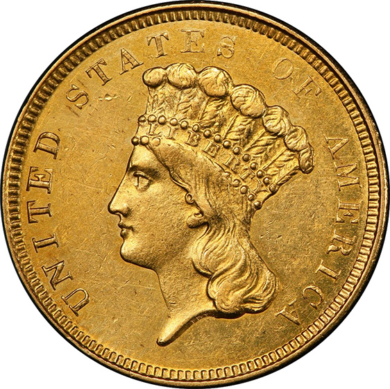 Picture of 1854-O INDIAN PRINCESS $3 MS61 