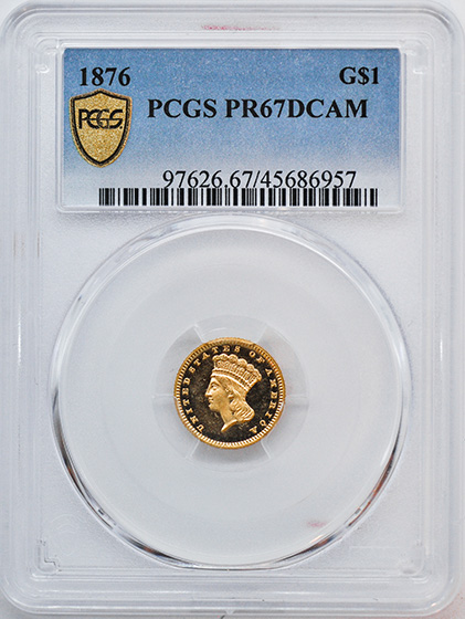 Picture of 1876 GOLD G$1, TYPE 3 PR67 Deep Cameo