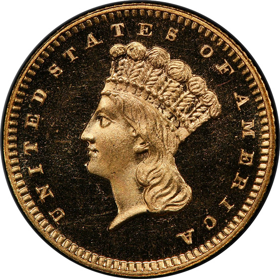 Picture of 1876 GOLD G$1, TYPE 3 PR67 Deep Cameo