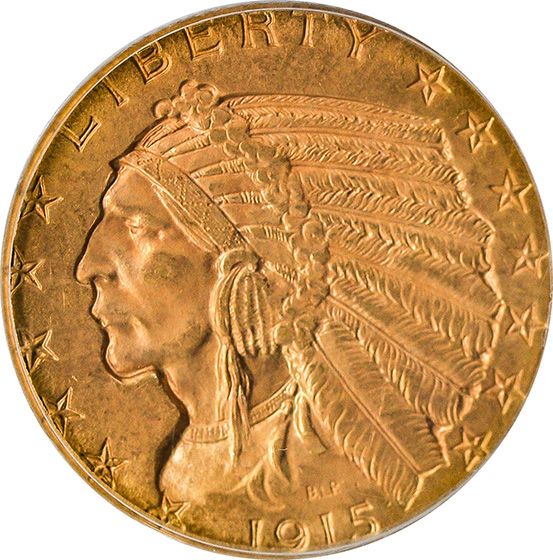 Picture of 1915 INDIAN HEAD $5 MS65 