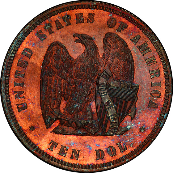 Picture of 1872 AMAZONIAN $10 J-1246 PR64 Brown