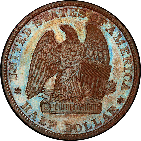 Picture of 1877 CAPPED LIBERTY 50C J-1539 PR66 Brown