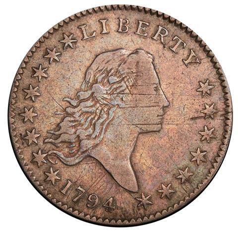 1794 FLOWING HAIR 50C
