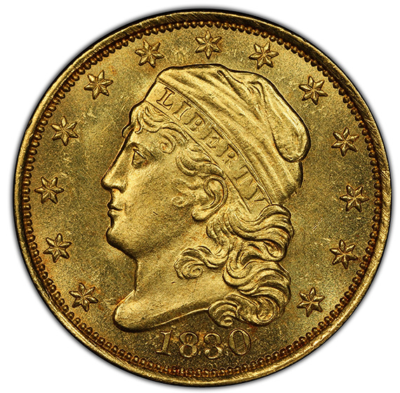 Picture of 1830 CAPPED BUST $2.5 MS66+ 