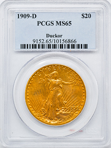 Picture of 1909-D ST. GAUDENS $20 MS65 