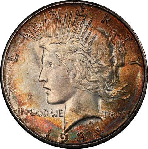 1934-D PEACE $1