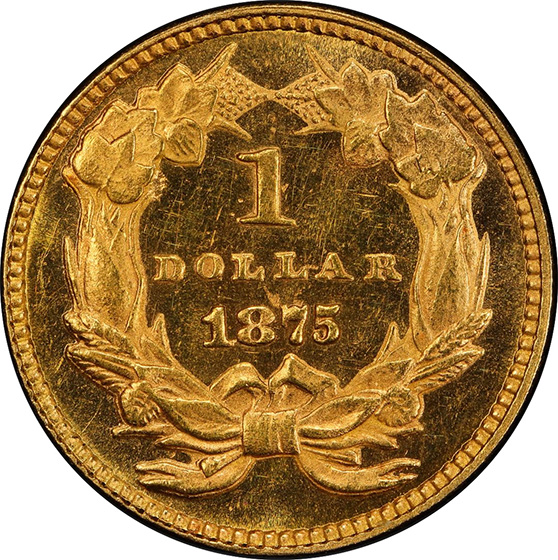 Picture of 1875 GOLD $1 MS63 Proof Like