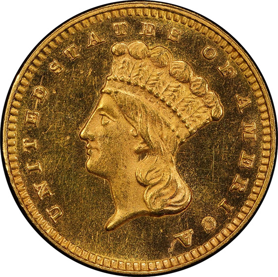 Picture of 1875 GOLD $1 MS63 Proof Like