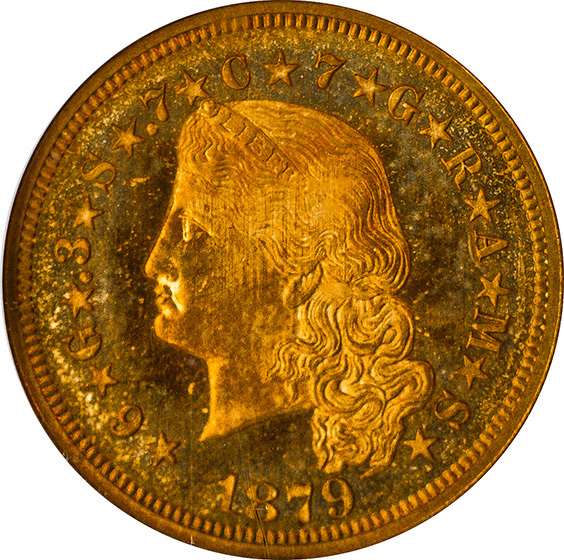 Picture of 1879 $4 STELLA, FLOWING HAIR PR66 