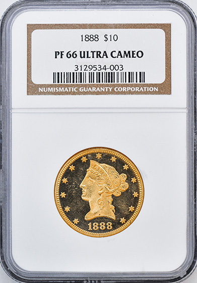 Picture of 1888 LIBERTY HEAD $10 PR66 Deep Cameo