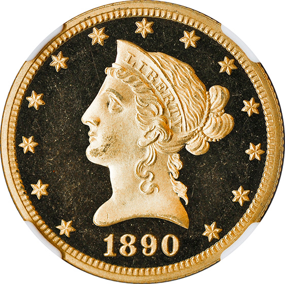 Picture of 1890 LIBERTY HEAD $10 PR66 Deep Cameo