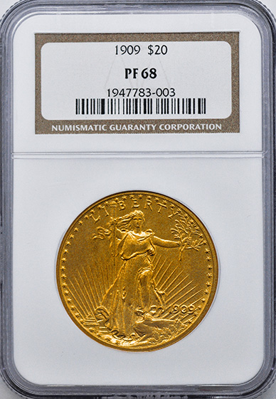 Picture of 1909 ST. GAUDENS $20 PR68 