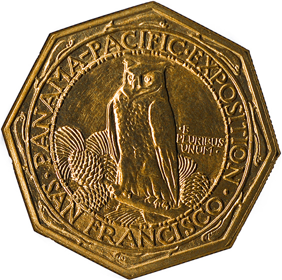 Picture of 1915-S GOLD $50, PAN-PAC OCTAGONAL MS65 