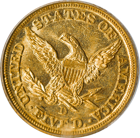 Picture of 1847-D LIBERTY $5 MS62 