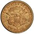 Picture of 1866-S LIBERTY HEAD $20, NO MOTTO AU58 