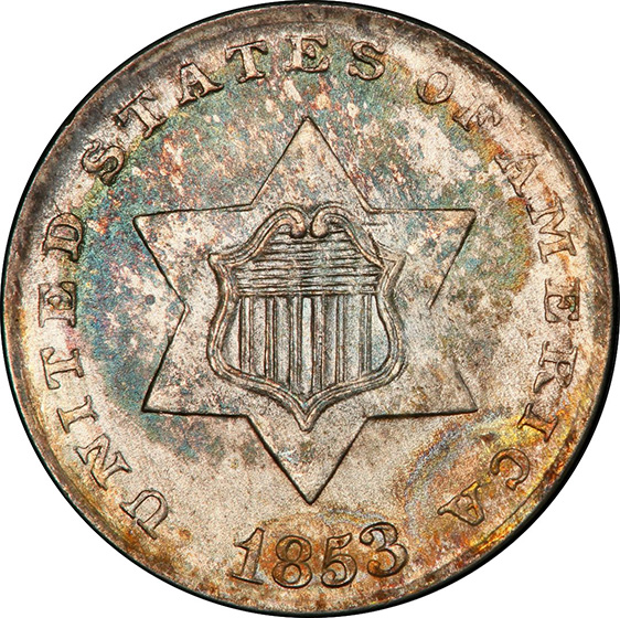 Picture of 1853 SILVER 3CS MS67+ 