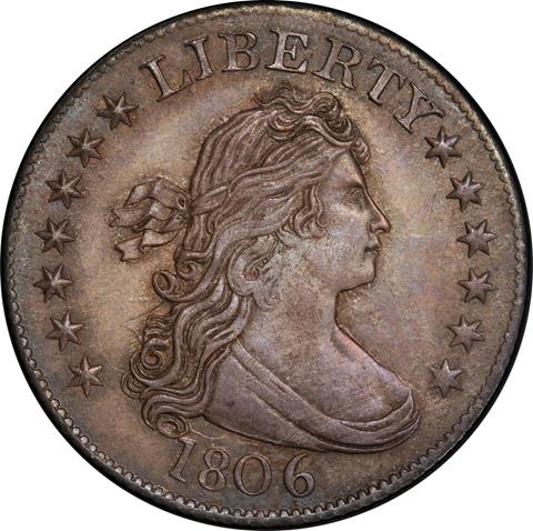 Picture of 1806 DRAPED BUST 25C, HERALDIC EAGLE MS65 