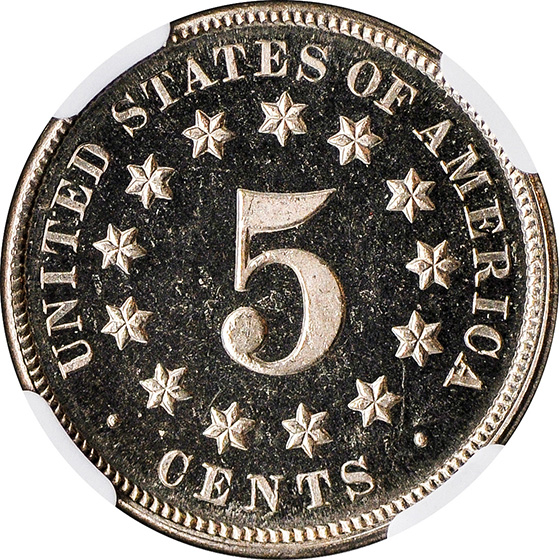 Picture of 1877 SHIELD 5C PR67 Cameo