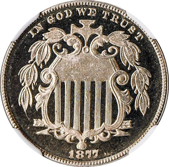 Picture of 1877 SHIELD 5C PR67 Cameo