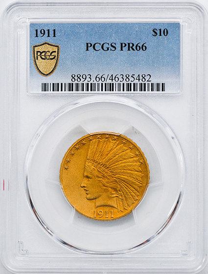 Picture of 1911 INDIAN $10 PR66 