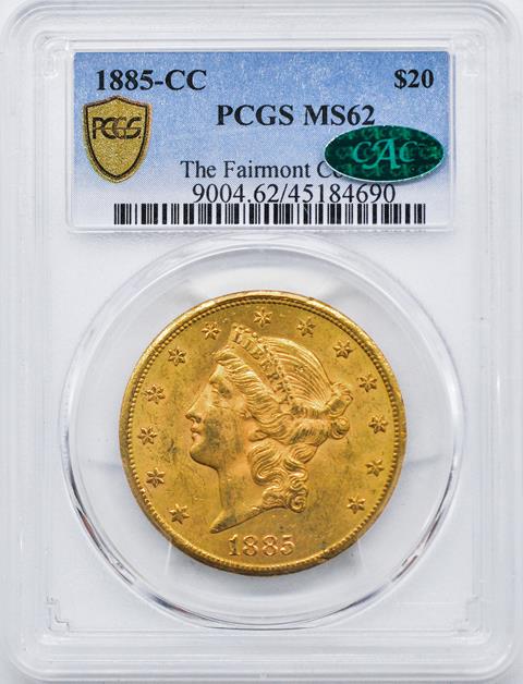 Picture of 1885-CC LIBERTY HEAD $20 MS62 